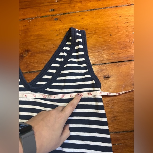 Everlane Small Womens striped v-neck tank dress knee length - Picture 2 of 5